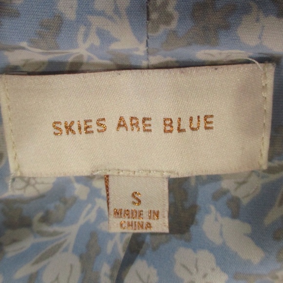 Skies Are Blue Blazer Women's Small Gray Open Front Knit - Picture 3 of 5